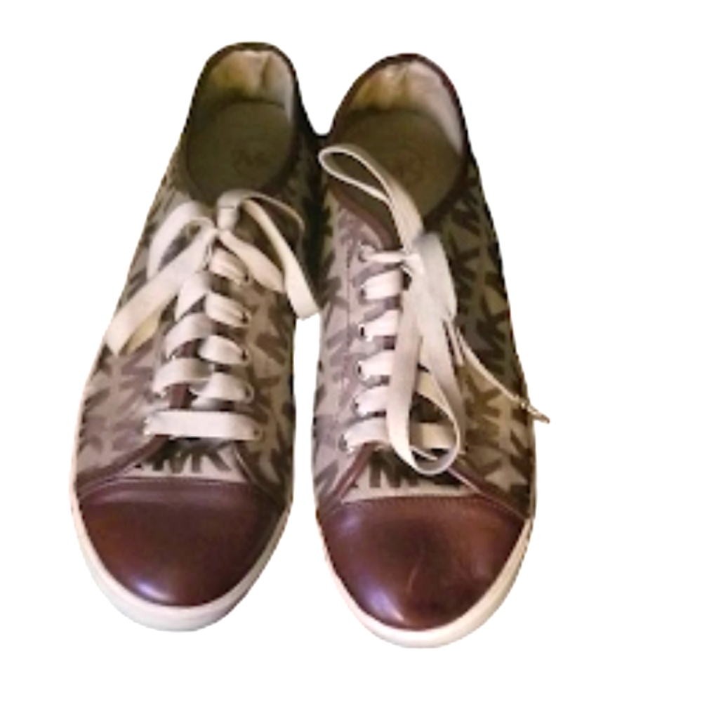 Michael Kors Monogram City Sneaker | Brown & Tan | Size 11